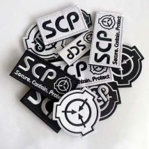 SCP Foundation Emblem Stoffapplikation Stickerei Klettverschluss-Patches, Supernatural Lovers Tactical Badges auf Rucksack, Hut