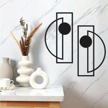 CIFbuy™ 2pc Artfully Crafted Iron Streamlined Wall Decor | Minimalist Abstract Vertical Displays – Modern Metal Sculptures