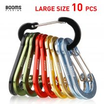 Booms Fishing CC5 10 Stück D-Ring Aluminium Aalloy Karabiner Clip Große Outdoor-Reisehakenschnalle Karabiner Camp Climb Equipmen