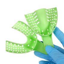 2 stücke Dental Abdruck Trays Kunststoff Zähne Halter Tabletts Zahnarzt Werkzeug Ohne Mesh Tablett Zahnmedizin Labor Material