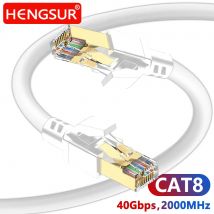 Cavo Ethernet CAT8 40Gbps 2000Mhz cavo Patch in rame Internet RJ45 per telecamera di sicurezza Router WiFi cavo Lan impermeabile Cat 8