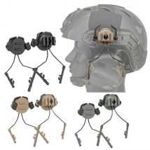 BOOIU Supporti per binari tattici Auricolare Adattatore per binario per casco veloce Supporto per cuffie Tiro Staffa per binario per casco Airsoft con rotazione a 360 gradi
