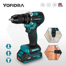 YOFIDRA 35 + 3 Drehmoment 13 MM Bürstenlosen Elektrische Schraubendreher Akku-schlagbohrmaschine Auto Reparatur Power Tools Set Für makita Batterie Pin