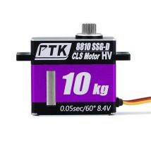 10KG high-speed servo 8.4V coreless RC steering servo motor, stainless steel gear, turbojet aircraft programming servo