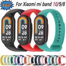 Morbido cinturino in silicone ufficiale per Xiaomi Mi Band 10 9 8 Bracciale traspirante Accessori cintura per cinturino di ricambio MiBand 9 8