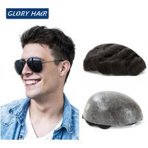 0.12-0.14mm Injection Thin Skin Male Hair Prosthesis Indian Hair Men Hair Toupee Wig Man Adult Capillary Prosthesis Hair Patch