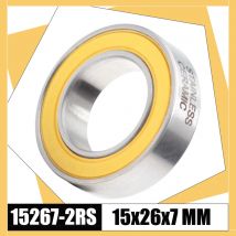 15267-2RS Edelstahllager 15*26*7 mm 1 STÜCK ABEC-3 15267 RS Fahrradnabe Vorne Hinten Naben Rad SC 15 26 7 Keramikkugellager