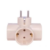 Bolantedz Europäischer Typ-Konvertierungsstecker, 1 auf 3-Wege, EU-Standard-Netzteil, Steckdose, 16 A, Reisestecker, AC 250 V