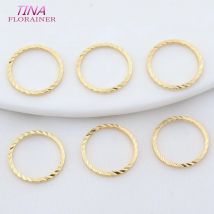 8MM 16MM 20MM 14K vergoldetes Messing geschlossene Ringe runder Kreis Charms Anhänger hochwertige Schmuckzubehör Zubehör