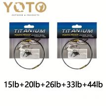 Bissfestes Titan-Anführerschnur-Set, 10 Fuß mit Hüllen zum Salzwasserangeln (15–44 lb)