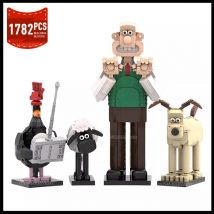 MOC Cartoon Action Figures Wallaces&Gromites Feathers Sheep Model Animal Collection Building Blocks Ideas Set Bricks Toys Gifts