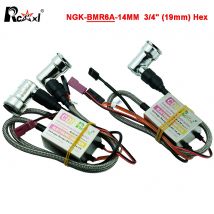 Rcexl Accensione singola/doppia CDI NGK-BMR6A-14mm 3/4'' 19mm Esagonale 90 gradi per motore a benzina a gas RC aereo