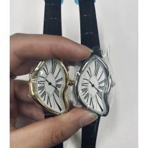 nuovi orologi alieni medievali sciolgono e torsione alieni y2k da donna e da uomo cinturino in pelle moda avanzata orologio al quarzo dal design di nicchia