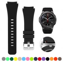 Pasek 20mm 22mm do Samsung Galaxy Watch 3 4 5 46mm/42mm/active 2 Gear S3 Frontier/S2/Sport Silikonowa bransoletka Huawei GT 2 Strap