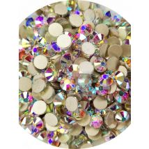Super Glitter Crystal AB Glue On Rhinestones Gold Flat back Non Hot Fix Rhinestones Strass Fabric Garment Nail Art Decorations