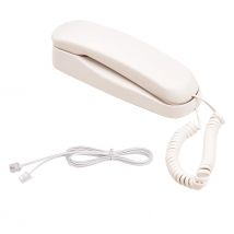 Mini-Desktop-Festnetztelefon mit Schnurgebunden, festes Telefon, wandmontierbar, unterstützt Stummschaltung/Pause/Wiederholungsfunktionen für Zuhause, Hotel, Büro