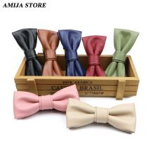 Cravatta da uomo in pelle Pu nera Patchwork papillon cravatta femminile oro rosso argento farfalla adulto Cravate Homme cravatte da festa per uomo