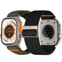 Nylonarmband für Apple Watch Ultra Band 49 mm 45 mm 44 mm 40 mm 41 mm Titanschnalle Armband Correa iWatch Serie 2 9 3 6 7 8 SE 10