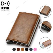Porta carte di credito Rfid anti ladro Portafoglio minimalista intelligente Uomo Donna Porta carte di credito sottile Porta soldi Borsa per carte di credito in contanti