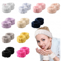 3-teiliges Set Gesichtswasch-Stirnband Samt-Set Haarbänder Mikrofaser-Stirnbänder Make-up und Sport- und Gesichtswaschmittel für Haar-Accessoires