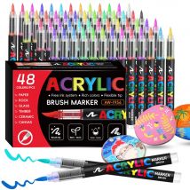 12/24/36/48Colors/set Acrylic Marker Pen Paint Brush Pen Painting Coloring Pen DIY Graffiti Art Making School and Office Supplie