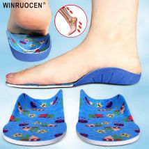 Orthesen-Gel-Einlegesohlen für Kinder, XO-Bein, korrekte Plattfußgewölbeunterstützung, orthopädische Einlegesohle für Kinder, schmerzlindernde Pflegepolster für Kinder