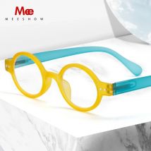 Meeshow stylish reading glasses New Glazed Ice women's Reader blue light blocking French presbyopia round retro Eyeglasses 1730