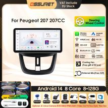 10.33 "8G + 128G per Peugeot 207 207CC 2006 -2015 Android 14 2 Din Autoradio Lettore multimediale Navigazione Autoradio CarPlay Stereo