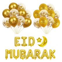 10 stücke Eid Ballon Eid Mubarak 2025 Ramadan Dekoration Für Home Aid al-fitr Mubarak Kareem Islamischen Festival Muslimischen Party liefert