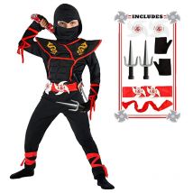 Costume da Ninja Ragazzo Costume da Halloween per bambini Ragazzo Costume da Ninja Muscle con accessori in schiuma Ninja Miglior regalo per bambini