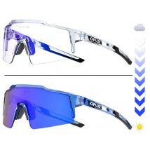 Kapvoe Die weltweit erste photochrome Rahmenbrille, Radfahren, Sonnenbrille, Herren und Damen, Outdoor, TR90-Rahmen, Sportfahrrad, UV400-Brille
