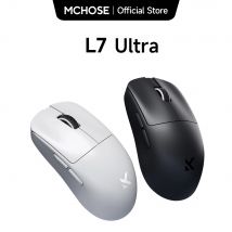 MCHOSE L7 + Mouse da gioco wireless L7 Ultra PAW3395 Sensore 26K Doppio 8K Polling 39g Ultraleggero 2,4GHz RF/BT/Wired Tri-Mode