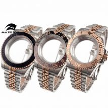 200M Diving Case Rose Gold 40mm Fit NH35 NH36 NH34 GMT ETA 2824 PT5000 Watch Case Jubilee Bracelet Sapphire Glass Slide Buckle