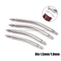 18 mm, 20 mm, 22 mm, 24 mm, gebogene Federsteg, 1,5 mm, 1,8 mm Durchmesser, Verbindungsstifte für Uhrenarmbänder, 316L-Edelstahl, gebogene Uhrenarmbandglieder