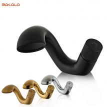 BAKALA Moderner Wasserfall-Badezimmer-Wasserhahn, Mischbatterie, Warm- und Kaltwasserhähne für