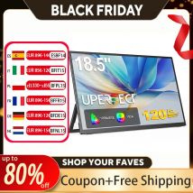 UPERFECT Display da gioco per Computer da 18.5 pollici Monitor portatile 120HZ IPS Laptop HDMI USB C schermo esterno con supporto di regolazione VESA