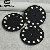Nologo 28,5mm Schwarz weiß Zifferblatt Super Grün Leuchtende Fit NH35 NH36 für SKX Tauchen Männer Uhren Teile Zubehör neue