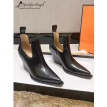 Büro Damen Herbst Arbeits schuhe spitzen Zehen Slip auf Slippern High Top Wedges Pumps Frauen Vintage High Heels Echt leder Schuhe