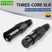 Yytcg 3pin xlr mikrofon audio adapter stecker 2 stücke männlich 2 stücke buchse stereo adapter 3 pin xlr männlich weiblich stecker
