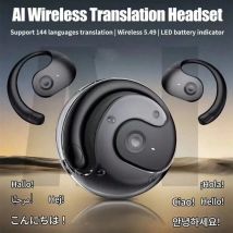 Auricolari di traduzione - 144 lingue e accenti, cuffie wireless in tempo reale con custodia di ricarica di tipo C, ideali per i viaggi