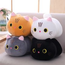 Cuscino per cuscino per gatti in peluche morbido carino da 25 cm Kawaii Peluche per gatti per bambini Bambola per bambini Regalo di compleanno per ragazze