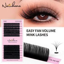 NATUHANA Camellia Lash Extensions Easy Fan Volume Lashes Faux Mink Individuelle weiche natürliche Easy Fan Wimpernverlängerungen