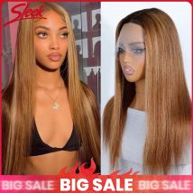 Sleek Straight Lace Front Wigs 13x6x1 Lace Part Human Hair Wig For Women Transparent Lace Highlight Blonde Big Sale Remy Hair