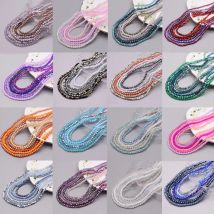 Farbschema, 6 Stränge/Beutel, 4 mm Rondelle-Kristallglasperlen, facettierte lose Distanzperlen für Schmuckherstellung, Schmuck, DIY-Halskette