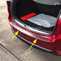 Per il 2017-2025 Mazda CX-5 Accessori esterni Auto in acciaio inossidabile Paraurti posteriore Protezione adesivo Striscia Trim