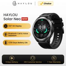 HAYLOU Solar Neo Smart Watch 1.53 ''Display HD Chiamata Bluetooth 24 ore Monitoraggio della salute Smartwatch Uomo Donna Orologi sportivi intelligenti