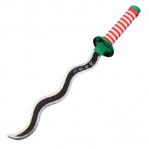 Neueste Dämon Sayaer Kind Spion Iguro Obanai Anime Bambus 24 Zoll Katana Suord Role Play Dämonentöter: Kimetsu no Yaiba Kokushibo 60 cm Waffenmodell