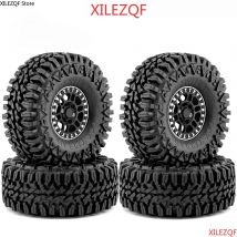 XILEZQF 1,9 Beadlock-Rad aus Aluminium und 1,9 RC-Crawler-Reifen für Traxxas TRX4 Axial SCX10 SCX10 II III Redcat Gen 8