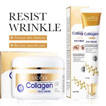 SADOER Collagen Skin Care Sets Moisturizing Anti Wrinkles Face Cream Anti Dark Circles Anti-aging Eye Cream Skin Care Kit