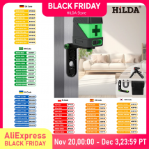 Livello laser verde HILDA a 2 linee 360 °   Strumento di layout compatto con linee incrociate luminose autolivellanti per l'allineamento delle quadri appese a parete